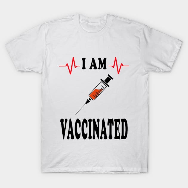 vaccinated T-Shirt by DESIGNSDREAM